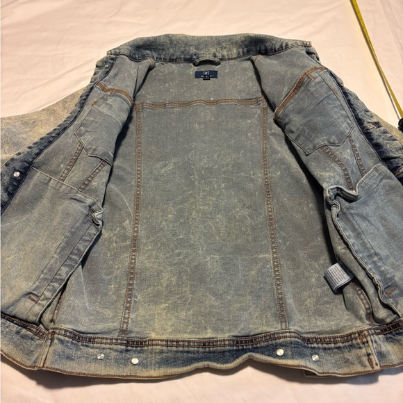 George Acid Wash Blue Denim Jacket - Picture 6 of 7